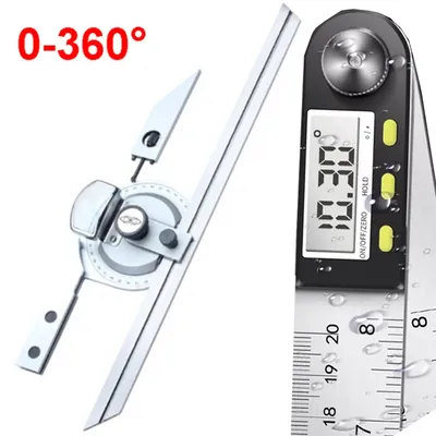 360degree 320degree Metal Universal Bevel Protractor Angle Finder Angular Dial Ruler Goniometer Digital Protractor Inclinometer