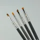 1/4pc Precision Eyeliner Beveled Concealer Makeup Brushes Tapered Eyelid Make Up Brush Flat Liner