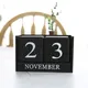 Vintage Wooden Perpetual Desk Calendar Block Planner Permanent Desktop Organizer DIY Agenda 9.5 x