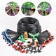 5m-50m Drip Irrigation System Automatic Watering Kit Irrigation Timer Garden Hose Adjustable Dripper