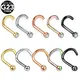 G23 Titanium Nose Piercings Nose Ring with Crystal Nose Studs Septum Ring Nostril Screw Septo