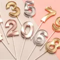 Gold/Silver/Rose Gold Birthday Candle 0-9 Number Cake Decoration Topper for Happy Birthday Cake