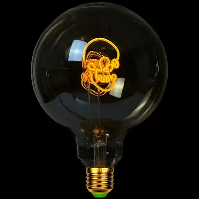TIANFAN Vintage Led Bulb Big Globe G125 Skeleton 4W Dimmable Alphabet Led Bulb 220V 100V E26 E27 Decorative Edison Bulb