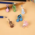 Creative Music Symbol Instrument Enamel Pins Piano Guitar Violin Music Note Brooches Clothes Lapel