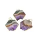 Raw Purple Amethyst Crystal Quartz women necklace pendant female Gold Silver Plated crystals jewelry