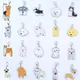 5PCS/lot dog pug Cute Anime keychain Boyfriend Gift Car Key Ring Fashion for Women And Men Jewelry