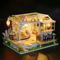 Handmade DIY 3D assembly models for dollhouse kittens backyard houses children's toys girls