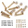 16 Pcs Replacement Screws+Nuts 25-30MM Medium Carbon Steel Black/Gold Screws Bolts Four-Wheeled