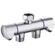 G1/2 Copper Tee toilet Angle valve One in And Two Out Washer Balcony Water Dvider Water Valve