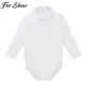 FEESHOW Gentleman Infant Baby Boy Formal Shirt White Newborn Wedding Party Clothes Baby Long Sleeve