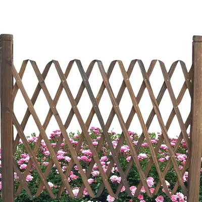 Retractable Fence Foldable Expanding Garden Decorative Wooden Fence Pets Safety Fence For Patio