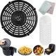 Air Fryer Basket Replacement Grill Air Pan for Power Dash Air Fryer Parts Crisper Plate Non-Stick