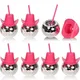 Disco Ball Cups Pink Cowboy Hat Disco Party Cups with Lid and Reusable Straws Flash Ball Cup Girl