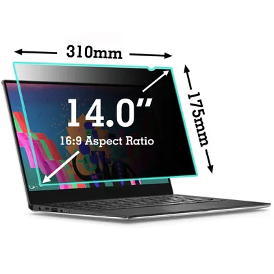 14" Laptop Privacy Screen Protector Blue Light Filter removable Security Compatible with Lenovo Hp