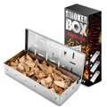 Smoker Box BBQ Smoker Box Wood Chips For Indoor Outdoor Charcoal Gas Barbecue Grill Meat Infused