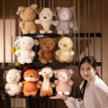 20cm Fluffy Long Plush Kawaii Chicken&Pig&Owl&Mouse Plush Toy Soft Cartoon Animals Foxes&Dog&Sheep