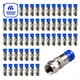 50Pcs Coaxial Cable Compression Fitting for RG6 Coax Cable RG6 F Type Connector Coax Coaxial