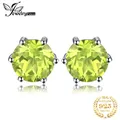 JewelryPalace Genuine Peridot Blue Topaz Amethyst Citrine Garnet 925 Sterling Silver Stud Earrings