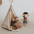 Handmade Cotton Linen Cute Little Mouse Doll Mini Circus Mice Stuffed Animals Tiny Rat Toys For