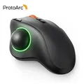 ProtoArc RGB Trackball Wireless Mouse for Computer Office Laptop PC Rechargeable Bluetooth 2.4G