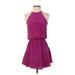 Karina Grimaldi Casual Dress - Mini: Purple Solid Dresses - Women's Size X-Small