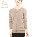 LONGMING Women Cardigan 100% Merino Wool Sweater Wool Blends Autumn Winter Warm knitted Femme