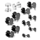 5Pcs Mix Stainless Steel Fake Cheater Illusion Screw Ear Plug Flesh Tunnel Tapers Earrings Ear