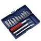 13pcs Engraving Non-Slip Metal Scalpel Knife Kit Blades Metal Blade Wood Carving Knife Blade