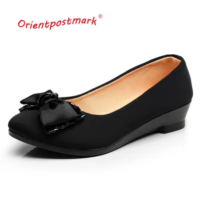 Women Flats Ballet Shoes Women Flats Office Work Shoes Oversize Boat Shoes Cloth Sweet Loafers