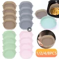 8/4/2/1Pcs Air Fryer Silicone Pot Basket Reusable Square Or Round Airfryer Oven Baking Silicone Mold