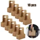 10pcs TTake-out Kraft Paper Cup Holder Clip Disposable Coffee Drink Tray Base with Handle for 2 cup