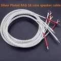 HiFi 8AG sterling silver speaker audio cable new 1 pair 16-core Speaker Cord Wire For Hi-fi Systems