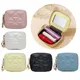 Women Fashion Lipstick Bag Genuine Leather Makeup Case Mini Purse Organizer Cosmetic Bag Mirror
