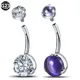 1Pc G23 Titanium Internally Threaded Belly Piercing Nombril Belly Button Rings Navel Piercing