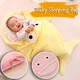 Baby Sleeping Bag Cartoon Pattern PP Cotton Hugging Quilt Newborn Outdoor Cold Proof Products Four