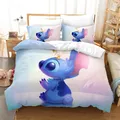 Disney Lilo And Stitch Bedding Set Duver Quilt Cover Sets Twin Bedroom Decor Kids Boy Girl Queen