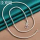 DOTEFFIL 925 Sterling Silver 16/18/20/24/22/24/26/30 Inch 3mm Snake Chain Necklace For Woman Man