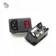 Red Rocker Switch Fused IEC 320 C14 Inlet Power Socket Fuse Switch Connector Plug Connector