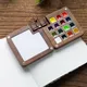 Mini Wooden Paint Empty Box Palette Portable Watercolor Travel Paint Tray Acrylic Oil Drawing Tool