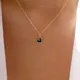 Simple Color Heart Pendant Pearl Necklace For Women Girls Fashion Gold-plate Chain Choker Necklaces