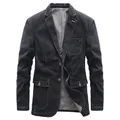 Men Casual Coat Plus Size 4XL Spring Slim Fit Blazer Jacket Leisure Mens Brand Denim Jacket Men Suit