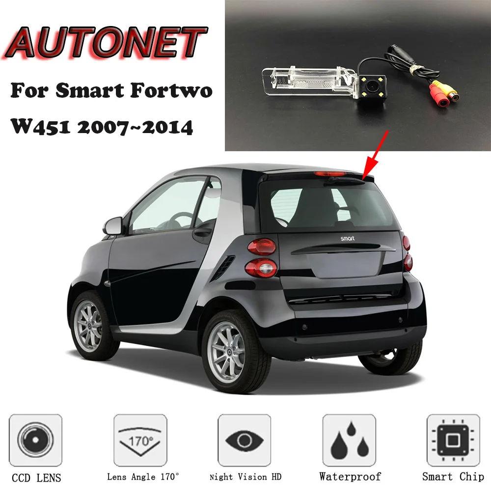AUTONET Backup Rückansicht kamera Für Smart Fortwo W451 2007 2008 2009 2010 2011 2012 2013 2014 Nachtsicht kennzeichen kamera Image
