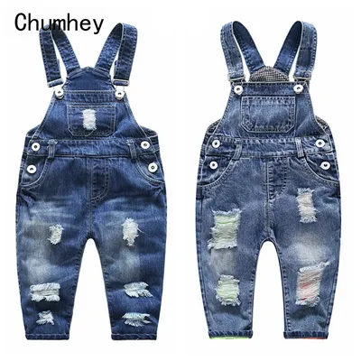 1-5T Kinder Jeans Baby Strampler Frühling Jungen Mädchen Overalls Bebe Overall Hosen Kleinkind Hose