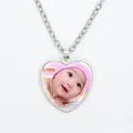 Heart Shaped Photo Pendant Customized Necklace For Your Baby Photos Of Mom Dad And Grandparents
