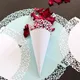 50Pcs Spitze Blumen Papier Hochzeit kegel Süßigkeiten Halter Weiß Blau Hochzeit Konfetti Papier