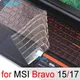 Keyboard Cover for MSI Bravo 15 Bravo 17 A4DDR Silicone TPU Protector Skin Case 15.6 17.3 Gaming