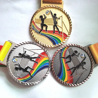 Volleyball Metall Medaille Farbe Neue Metall Medaille Spiel Medaillen Abzeichen Souvenirs Mit Gute