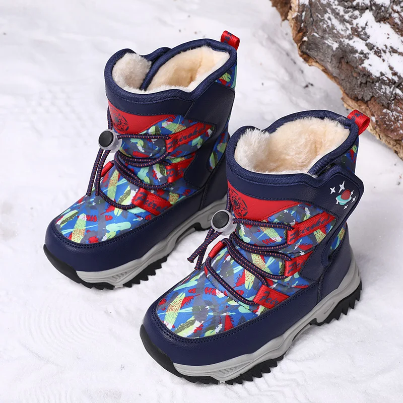 2025, Kinderschuhe, Mädchen, Jungen, Plüsch, wasserdichte Stiefel, modische Turnschuhe, bequeme warme Schneestiefel, Baby-Prinzessin, hohe Stiefel