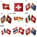 Switzerland Flag Badge Brooch Natinal Lapel Pins Flag Lapel Pins Country Flag Badge