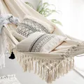 Large 2 Person Hammock Boho Style Brazilian Macrame Fringed Deluxe Double Hammock Net Swing Chair